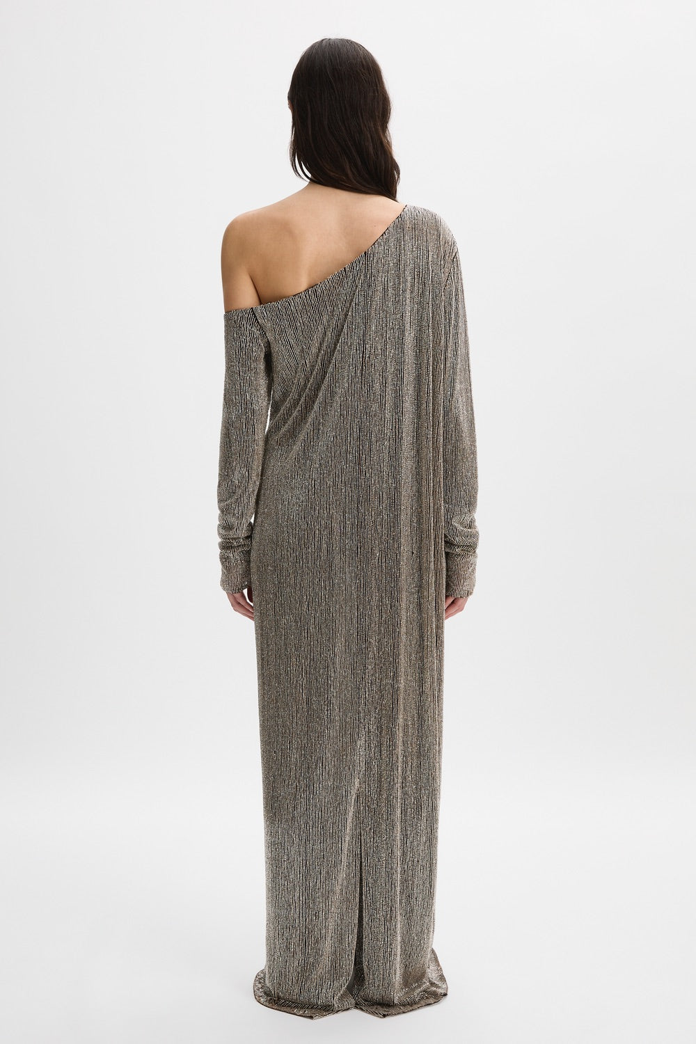 Asymmetric Beaded Gown