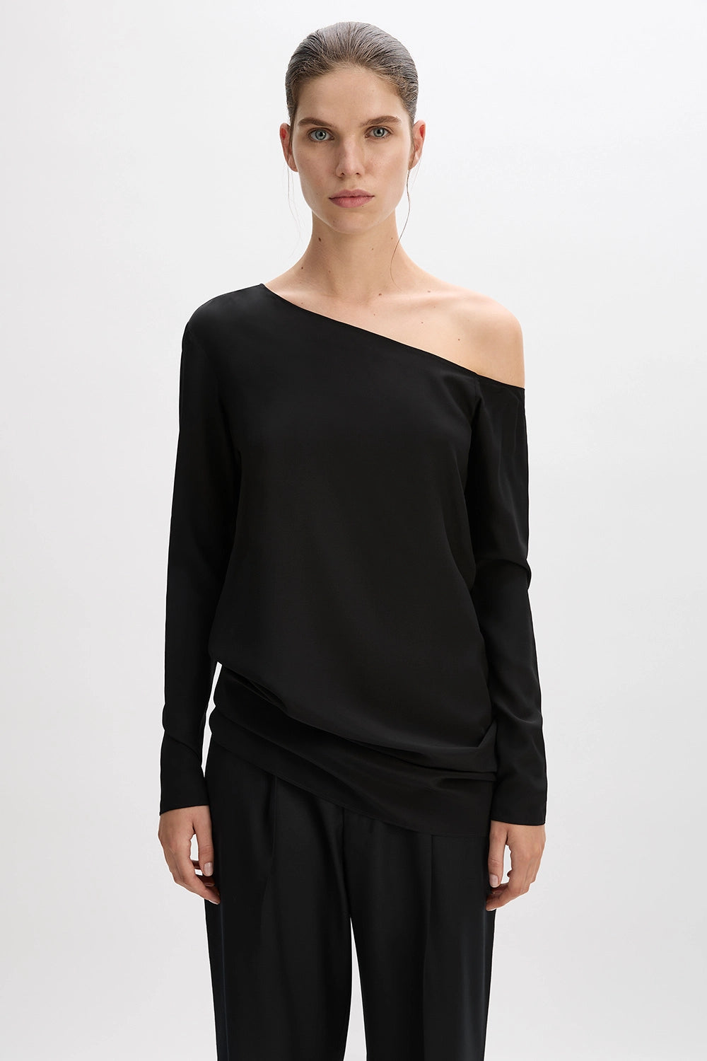 Asymmetric Silk Top